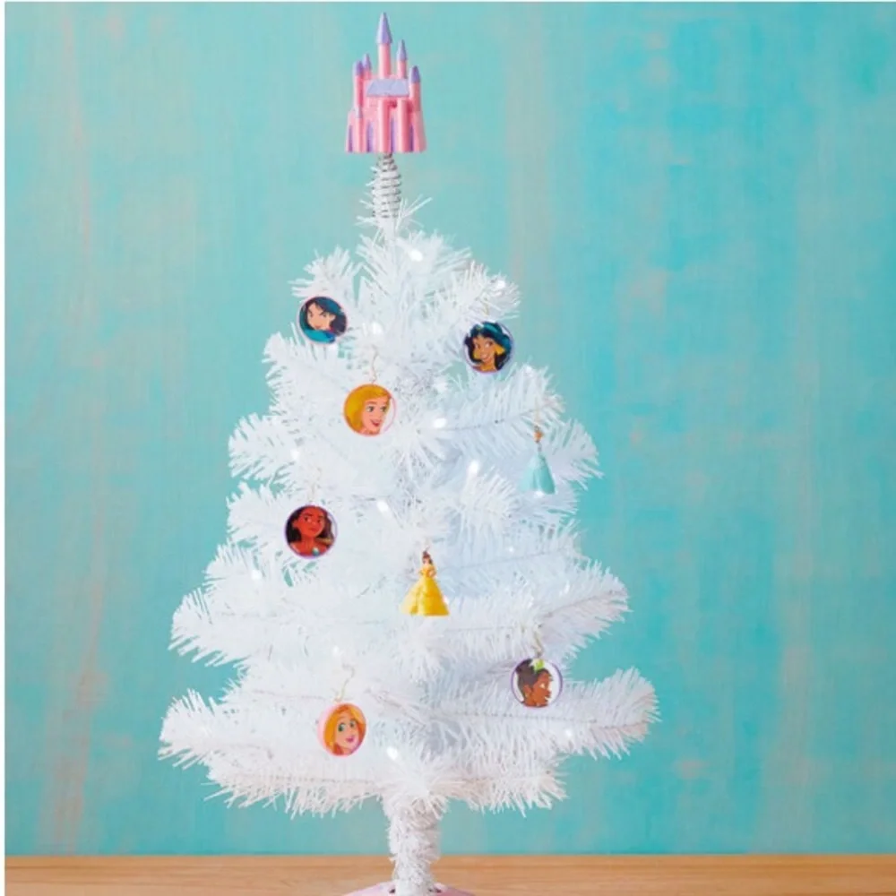 FINAL DROP 🚨NIB Hallmark Disney Princess Box Set Tree Skirt Topper pink purple